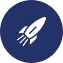 Rocket icon depicting improvement