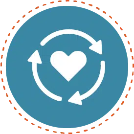 heart icon indicating recurring gift